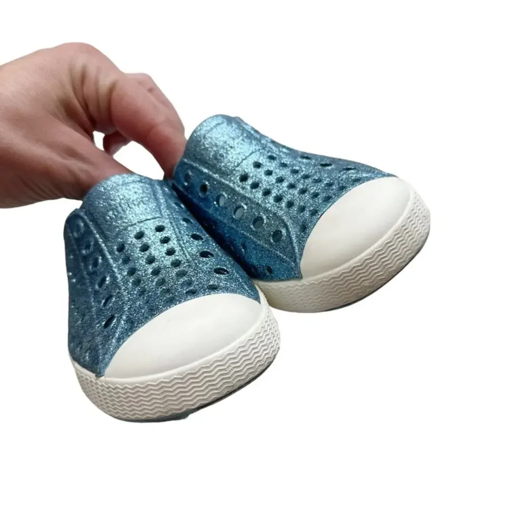 Native Blue Bling Jefferson Sneakers Size 7c